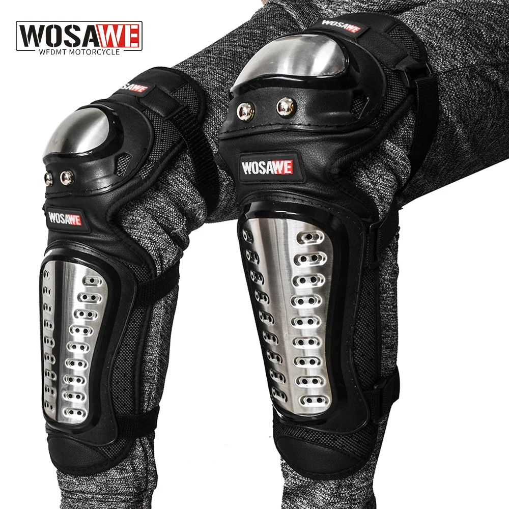 WOSAWE 4Pcs/Set Stainless Steel Elbow Knee Pads Motorcycle Knee Pad Armor Moto Racing Knee Protective Gear Protector Guards Kit
WOSAWE 4Pcs/Set Stainless Steel Elbow Knee Pads Motorcycle Knee Pad Armor Moto Racing Knee Protective Gear Protector Guards Kit