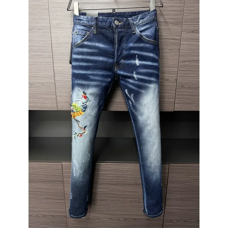 Pocket 2025 DSQ2 Men Ripped ICON Brand Jeans Distressed Patch Hip Hop Pencil Pants Male Stretch Biker Jogging Denim Trousers
Pocket 2025 DSQ2 Men Ripped ICON Brand Jeans Distressed Patch Hip Hop Pencil Pants Male Stretch Biker Jogging Denim Trousers