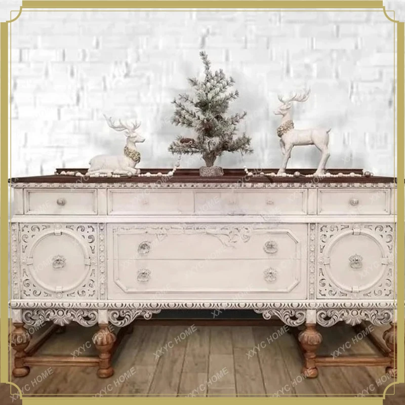 Hh2cc solid wood carving flower porch cabinet dining side cabinet light luxury
Hh2cc solid wood carving flower porch cabinet dining side cabinet light luxury