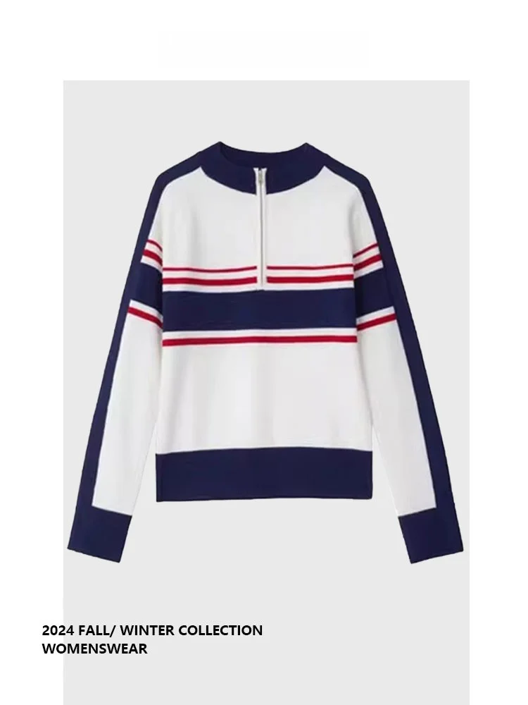 Forever 2 American Retro College Sports Loose Knitted Top f Zip Color Blo Design Long Sve Autumn Faion for plus Si...
Forever 2 American Retro College Sports Loose Knitted Top f Zip Color Blo Design Long Sve Autumn Faion for plus Si...