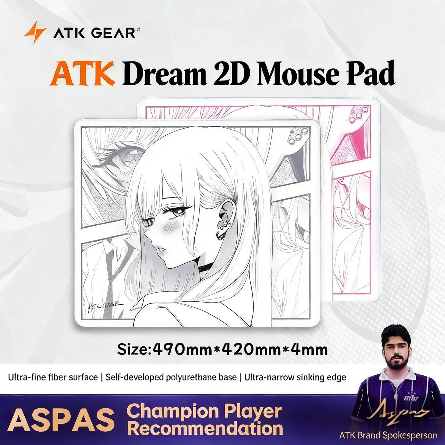 ATK Dream Anime Style Mouse Pad Extra Large 490x420mm Neutral Smooth FPS Dedicated Pad for Valorant Esports Gamers Office Desk M
ATK Dream Anime Style Mouse Pad Extra Large 490x420mm Neutral Smooth FPS Dedicated Pad for Valorant Esports Gamers Office Desk M