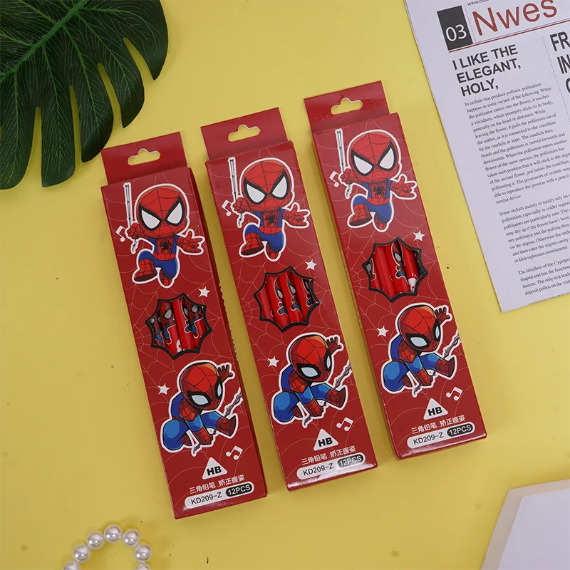 12set/box New Pencil Spider Man Captain America Avengers Superheroes HB Pen with Eraser Student Stationery School Children Gift
12set/box New Pencil Spider Man Captain America Avengers Superheroes HB Pen with Eraser Student Stationery School Children Gift