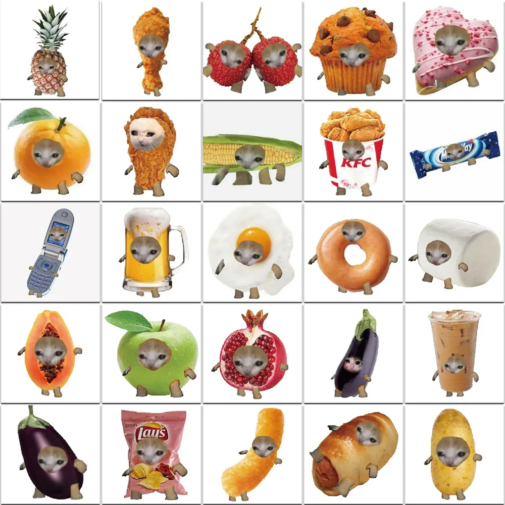 69 шт., милые забавные наклейки с изображением кота и еды, наклейки «сделай сам», наклейки для скейтборда, ноутбука, телефона, автомобиля, водонепроницаемая наклейка, детская классическая игрушка
69 шт., милые забавные наклейки с изображением кота и еды, наклейки «сделай сам», наклейки для скейтборда, ноутбука, телефона, автомобиля, водонепроницаемая наклейка, детская классическая игрушка
