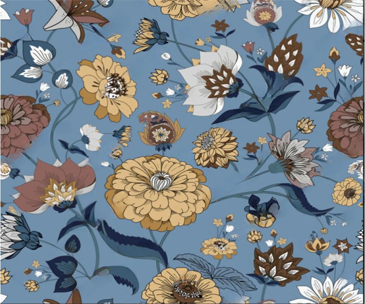 Изготовление на заказ цветочных фресок в винтажном стиле с бесшовными цветочными узорами для декора стен в спальне или гостиной.
Изготовление на заказ цветочных фресок в винтажном стиле с бесшовными цветочными узорами для декора стен в спальне или гостиной.