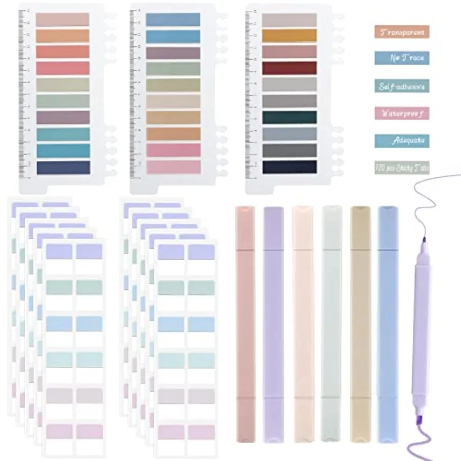 Book Annotation Kit Book AnnotationTabs 720PCS Sticky Tabs for Reading Flag Tabs with 6PCS Pastel Highlighters Bible Reading Fi
Book Annotation Kit Book AnnotationTabs 720PCS Sticky Tabs for Reading Flag Tabs with 6PCS Pastel Highlighters Bible Reading Fi