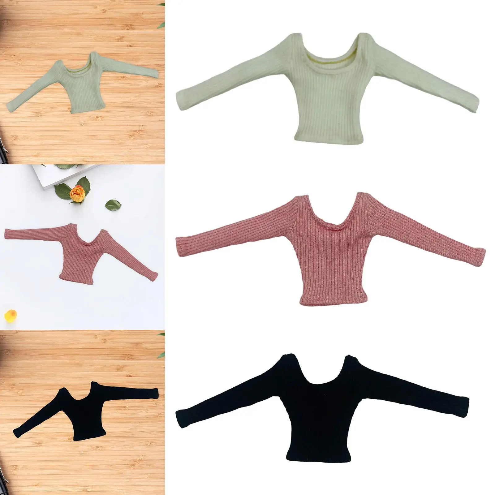 1/6 Long Sleeve Knit Shirt Basic Shirt Retro Stylish Cosplay Fashion Mini Casual Top for 12'' Female Dolls Figure Costume
1/6 Long Sleeve Knit Shirt Basic Shirt Retro Stylish Cosplay Fashion Mini Casual Top for 12'' Female Dolls Figure Costume