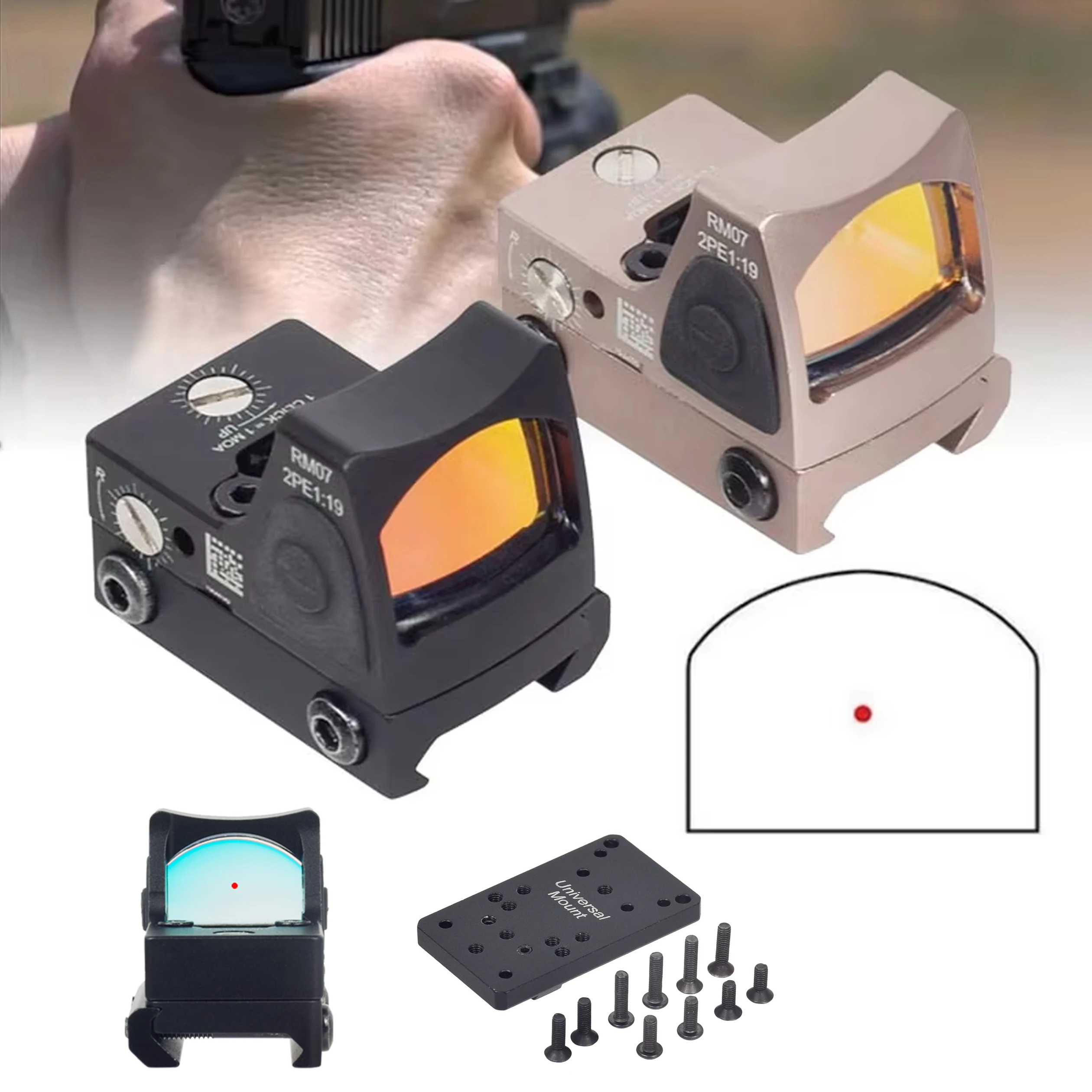 Mini MR Red Dot Sight Collimator Rifle Reflex Sight Scope fit 20mm Rail For Airsoft / Hunting Rifle
Mini MR Red Dot Sight Collimator Rifle Reflex Sight Scope fit 20mm Rail For Airsoft / Hunting Rifle