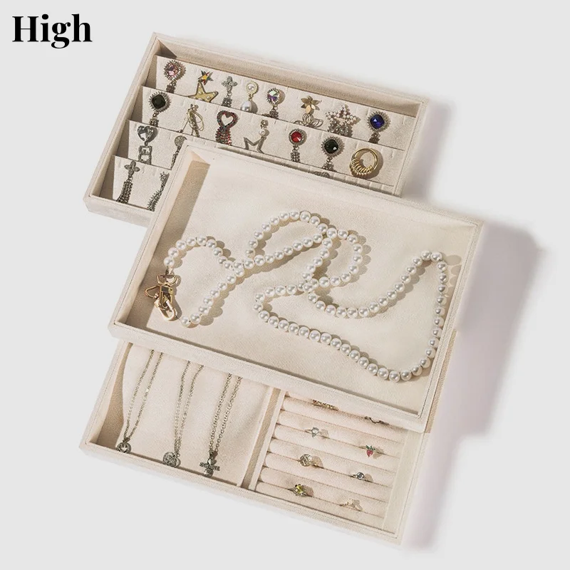 Velvet Jewellery Tray Rings Box Earrings Case New Suede Nap Fabric and Wrapped Necklaces Storage Pendats Holder Bracelets Stand
Velvet Jewellery Tray Rings Box Earrings Case New Suede Nap Fabric and Wrapped Necklaces Storage Pendats Holder Bracelets Stand