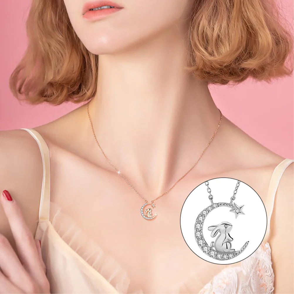 Sterling Silver Rabbit Necklace Rhinestone Chain Women for Girls Decorative Sister
Sterling Silver Rabbit Necklace Rhinestone Chain Women for Girls Decorative Sister