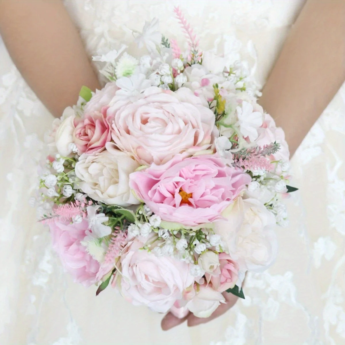 Wedding Bouquets for Bride, 11.8in White & Pink Bridesmaid Wedding Flowers, Artificial Toss Rose Bouquet for
Wedding Bouquets for Bride, 11.8in White & Pink Bridesmaid Wedding Flowers, Artificial Toss Rose Bouquet for