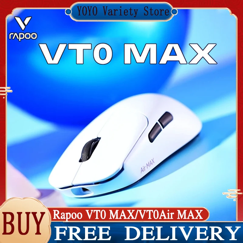 Rapoo VT0Air MAX/MAX Wireless Dual Mode Gaming Mouse 39g Ultra Lightweight Dual 8K Ergonomic For Small Medium Hands Nordic
Rapoo VT0Air MAX/MAX Wireless Dual Mode Gaming Mouse 39g Ultra Lightweight Dual 8K Ergonomic For Small Medium Hands Nordic