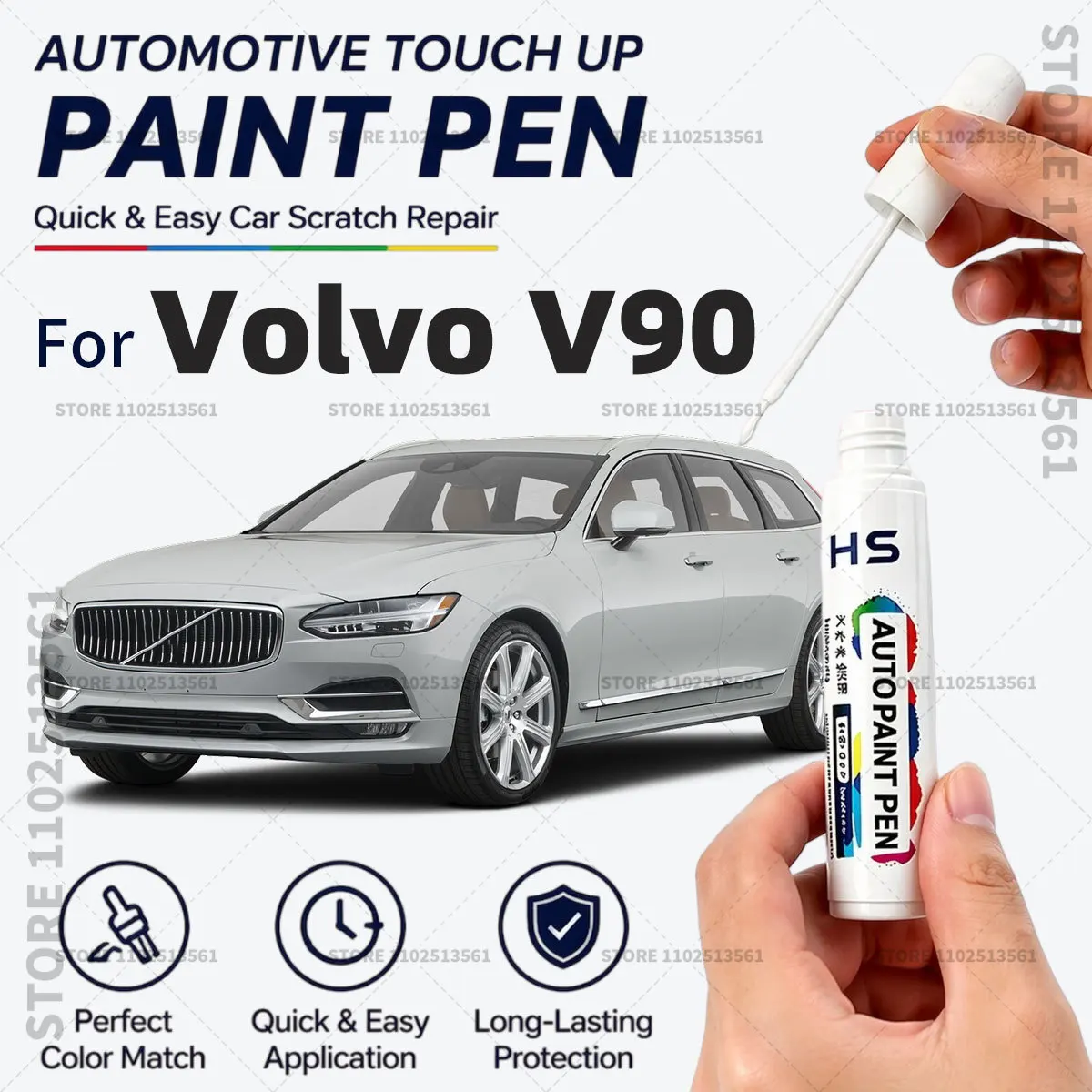 For 2016-2025 Volvo V90 Car Paint Repair Pen Restores Original Factory Paint Finish Misty Gray Brown 722 White 707 Pine Grey
For 2016-2025 Volvo V90 Car Paint Repair Pen Restores Original Factory Paint Finish Misty Gray Brown 722 White 707 Pine Grey