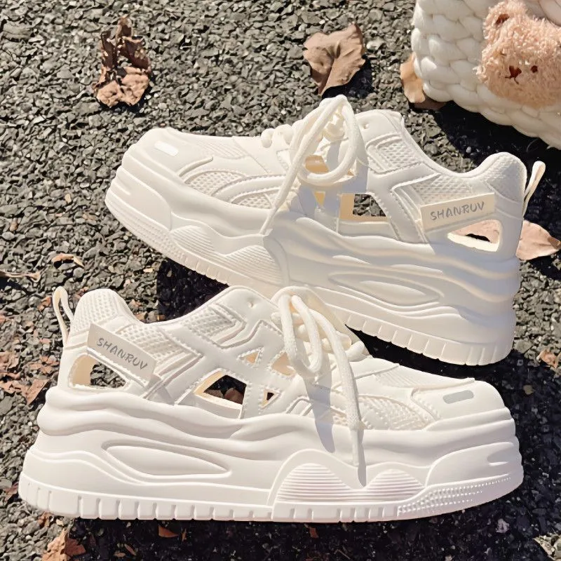 Women's White Mesh Hollow Out Platform Sneakers 2026New Breathable Wedge Heel Casual Shoes Thick Sole Height Increasing Footwear
Women's White Mesh Hollow Out Platform Sneakers 2026New Breathable Wedge Heel Casual Shoes Thick Sole Height Increasing Footwear