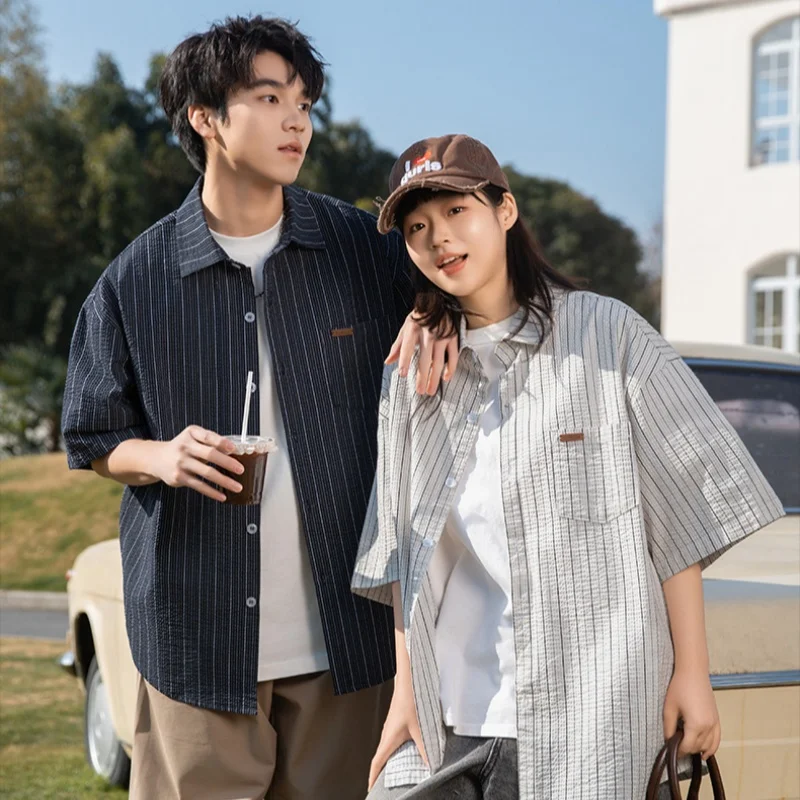 Solid Color Striped Shirt Men Retro Casual Loose Slightly Wrinkled Textured Shirt Jacket Soft Breathable
Solid Color Striped Shirt Men Retro Casual Loose Slightly Wrinkled Textured Shirt Jacket Soft Breathable
