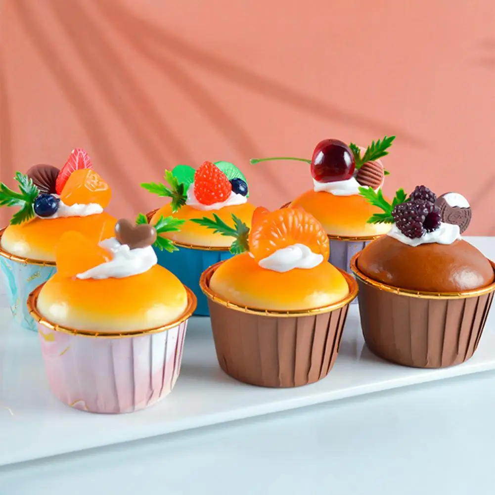 Cupcake Model Bottom with Magnet Stretchy Slow Rebound Anti-Stress ToyCSoft Fluffy Simulation Fruit Cake Dessert Food Model
Cupcake Model Bottom with Magnet Stretchy Slow Rebound Anti-Stress ToyCSoft Fluffy Simulation Fruit Cake Dessert Food Model