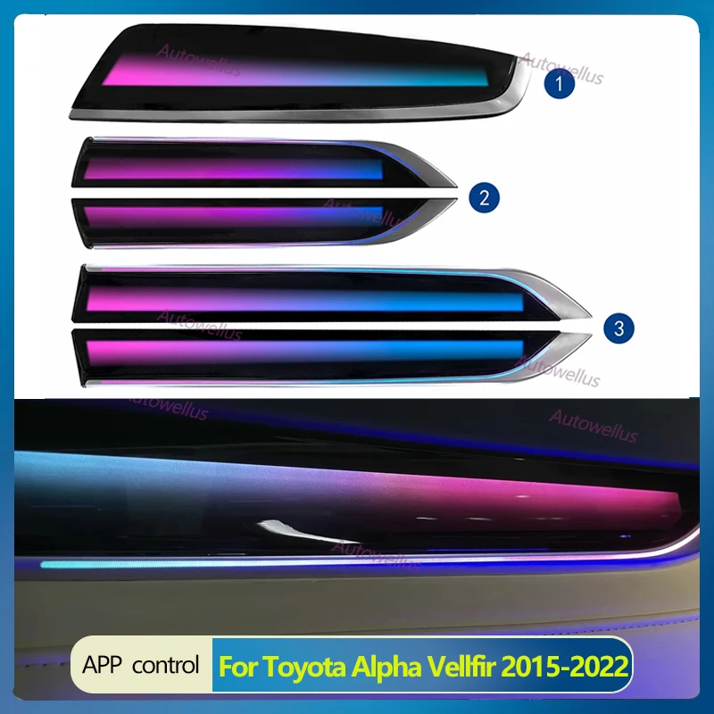 1:1 Mold LED Safety assistance systems Dynamic Ambient Lighting For Toyota Alpha Vellfir 2015-2022 Auto Interior Decoration
1:1 Mold LED Safety assistance systems Dynamic Ambient Lighting For Toyota Alpha Vellfir 2015-2022 Auto Interior Decoration