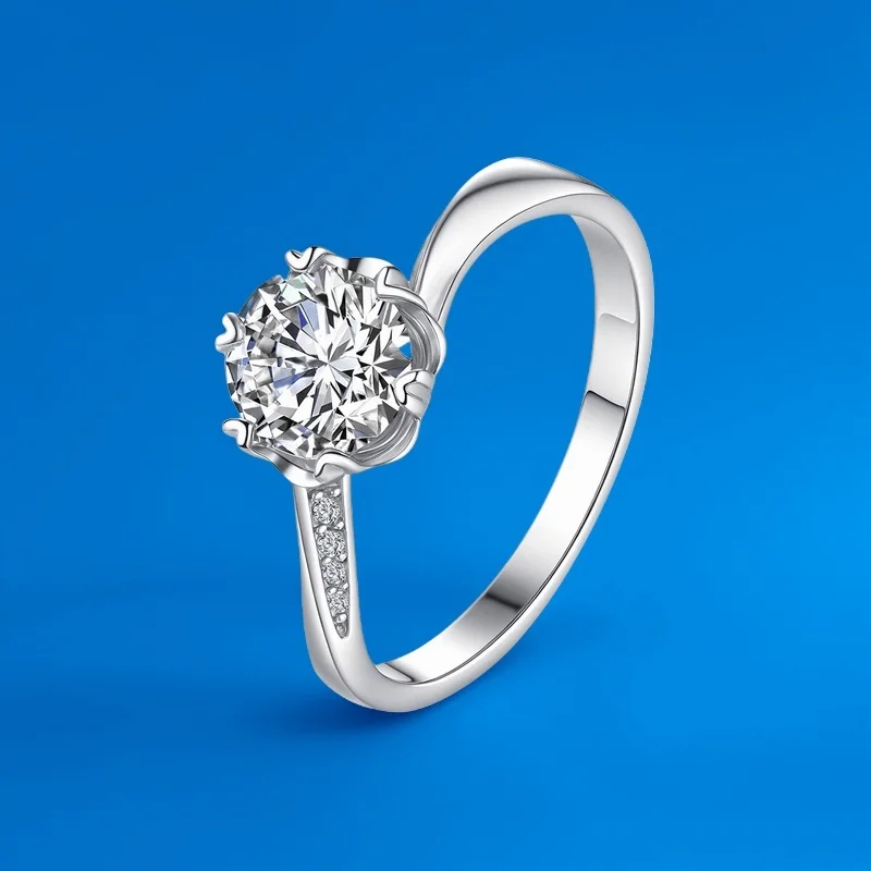 Snowflake Six-Claw Crown Moissanite Ring S925 Silver Bridal Jewelry GBA Certified Free Gift Box Banquet Wear Adjustable Crystal
Snowflake Six-Claw Crown Moissanite Ring S925 Silver Bridal Jewelry GBA Certified Free Gift Box Banquet Wear Adjustable Crystal