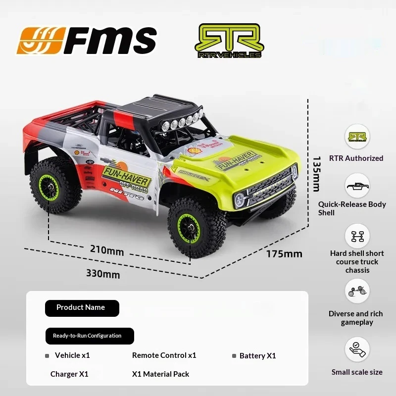 Радиоуправляемый внедорожный гоночный грузовик Fms Fcs18 1:18, 4WD, электрический, RTR, со съемным жестким шасси, для любителей хобби
Радиоуправляемый внедорожный гоночный грузовик Fms Fcs18 1:18, 4WD, электрический, RTR, со съемным жестким шасси, для любителей хобби