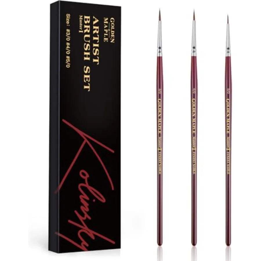 Koliy Sable Miniature Paint Brushes - Profional Ultra Fine Point Brush for Miniature, Model Painting and Watercolor Details - S
Koliy Sable Miniature Paint Brushes - Profional Ultra Fine Point Brush for Miniature, Model Painting and Watercolor Details - S
