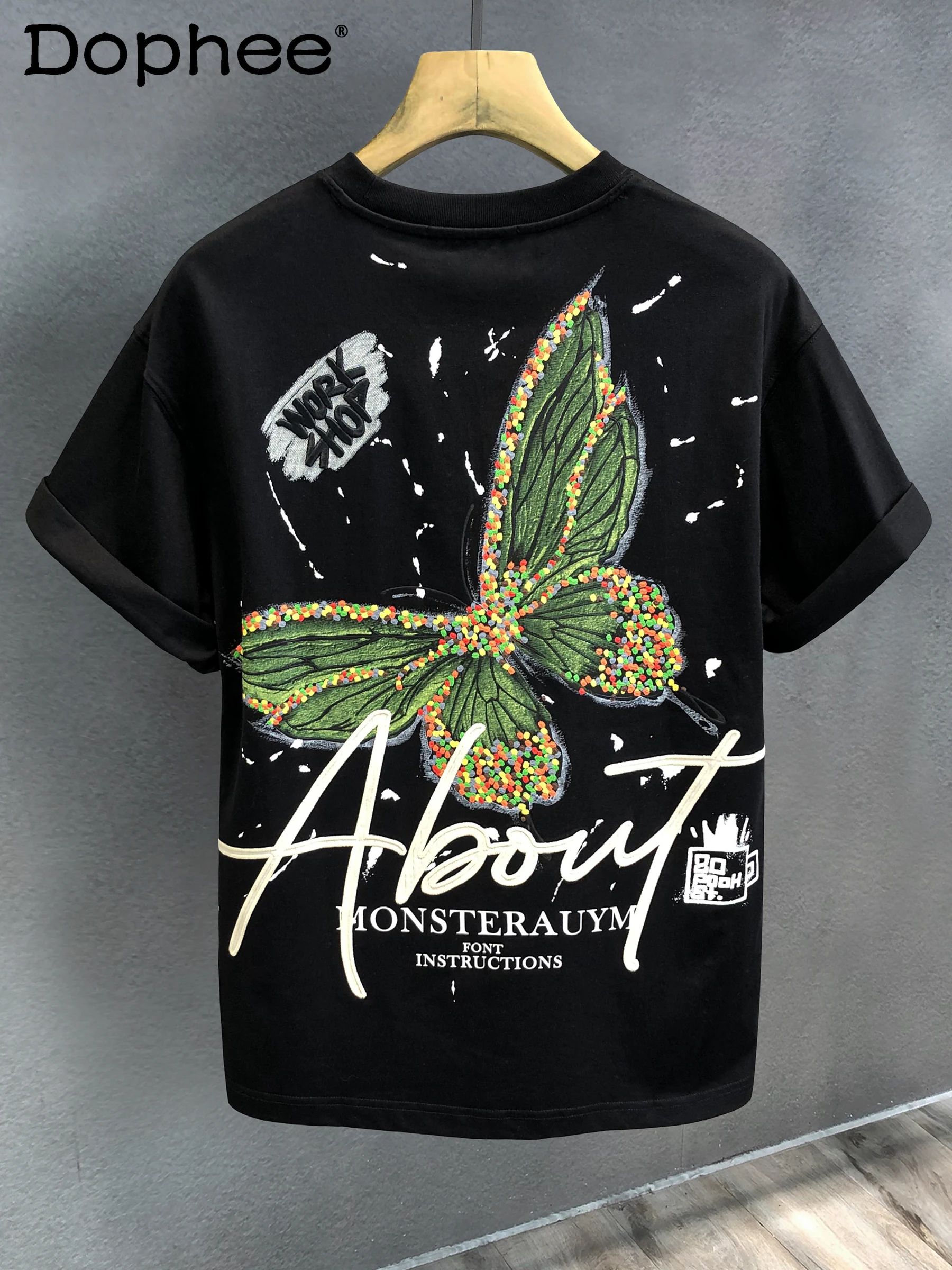100% Cotton Round Neck Fashion Trend Short Sleeve T-Shirt Handsome Sunny Men's New Butterfly Print Loose Casual Half Sleeve Top
100% Cotton Round Neck Fashion Trend Short Sleeve T-Shirt Handsome Sunny Men's New Butterfly Print Loose Casual Half Sleeve Top