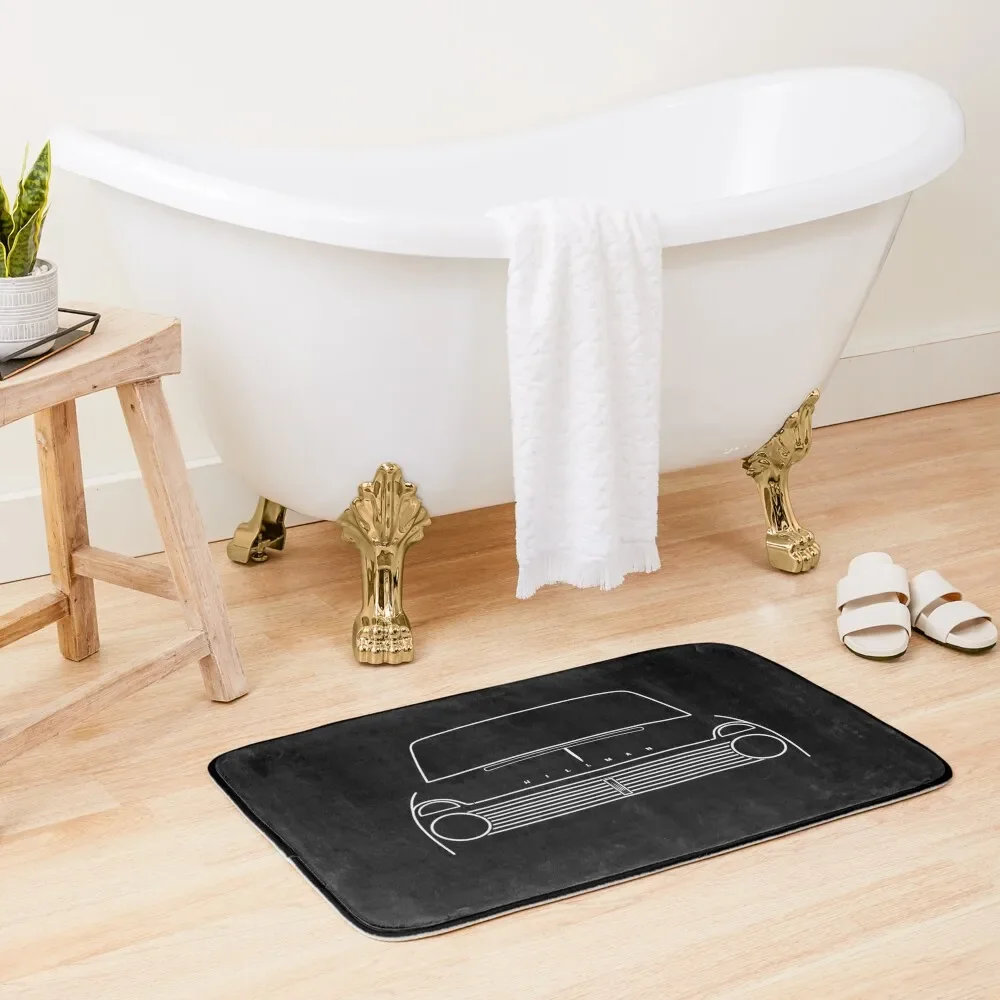 Hillman Super Minx classic 1960s British car white outline graphic Bath Mat Home Decor Rugs Baths Carpet Bathroom Hallways Mat
Hillman Super Minx classic 1960s British car white outline graphic Bath Mat Home Decor Rugs Baths Carpet Bathroom Hallways Mat