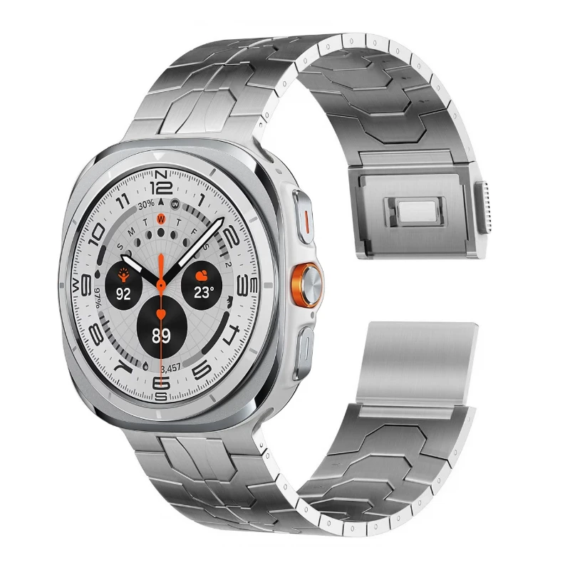 Titanium Stainless Steel Magnetic Clasp Watch Band for Samsung Galaxy Watch Ultra New Men Smartwatch Replacement Strap
Titanium Stainless Steel Magnetic Clasp Watch Band for Samsung Galaxy Watch Ultra New Men Smartwatch Replacement Strap