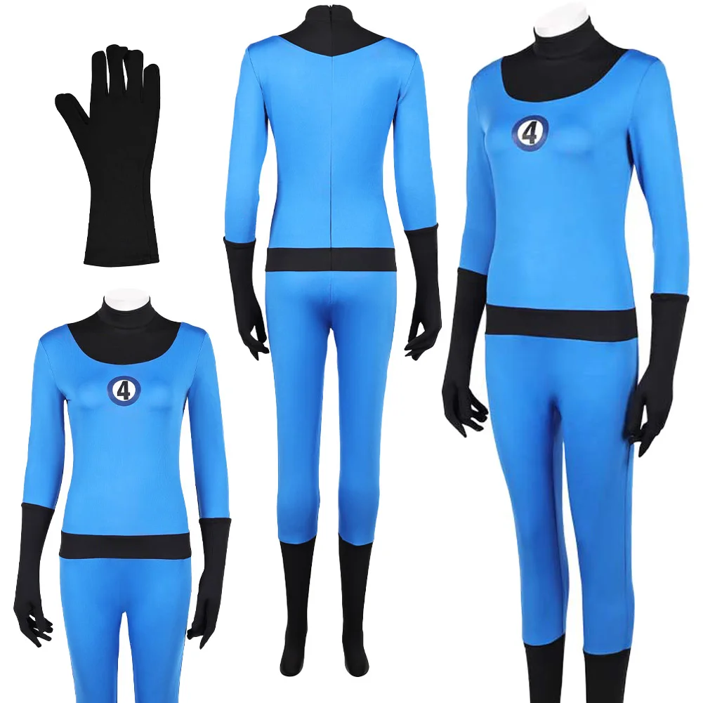 2025 Movie 4 Pieces Fantastic Cosplay Susan Storm Blue Jumpsuit Hallowmas Costume Carnival Roleplay Suits Outfit For Women Adult
2025 Movie 4 Pieces Fantastic Cosplay Susan Storm Blue Jumpsuit Hallowmas Costume Carnival Roleplay Suits Outfit For Women Adult