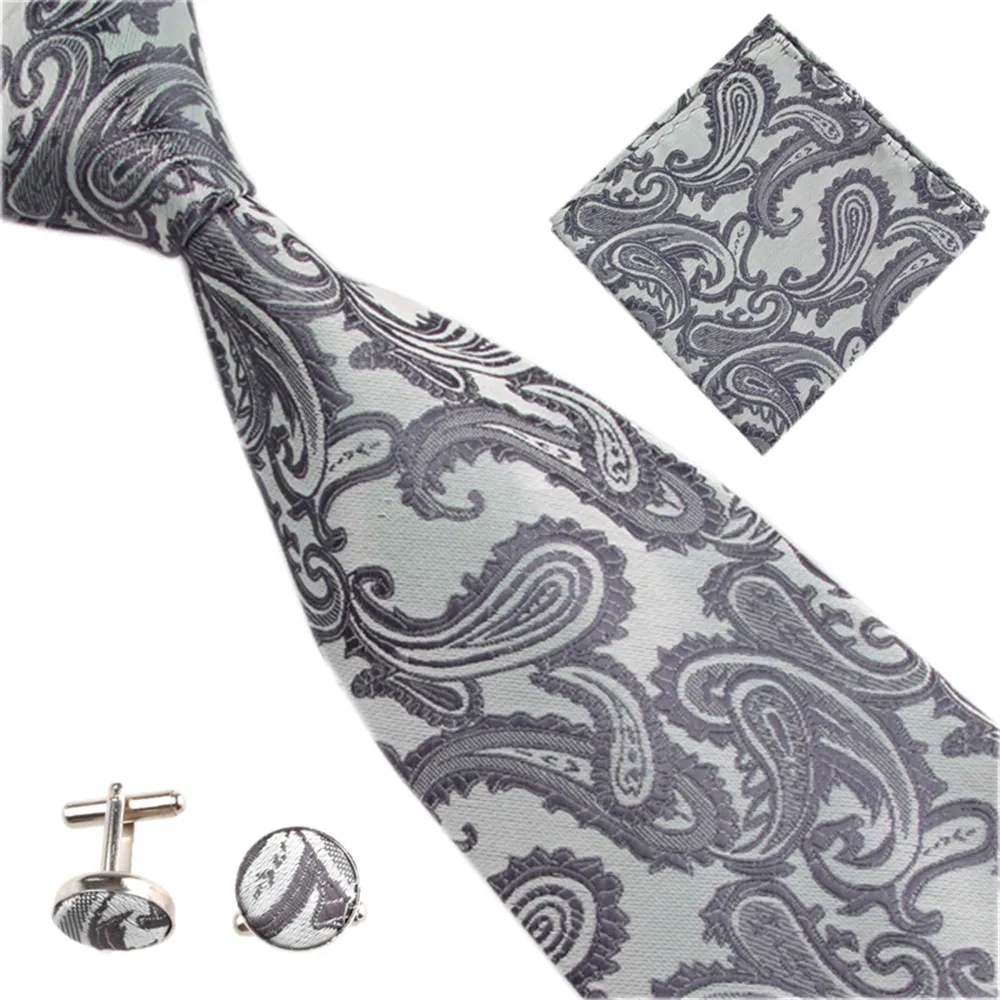 Men's Paisley Neck Tie Set Men Wedding Business 10CM Wide Floral Hanky Pocket Square Cufflinks Black Blue Red Pink Necktie Sets
Men's Paisley Neck Tie Set Men Wedding Business 10CM Wide Floral Hanky Pocket Square Cufflinks Black Blue Red Pink Necktie Sets