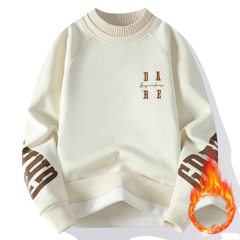 Thickened round Neck Sweatshirt for Men Warmth Embroidery Base Shirt Trendy Brand Youthful Style Autumn Winter Casual Fit
Thickened round Neck Sweatshirt for Men Warmth Embroidery Base Shirt Trendy Brand Youthful Style Autumn Winter Casual Fit