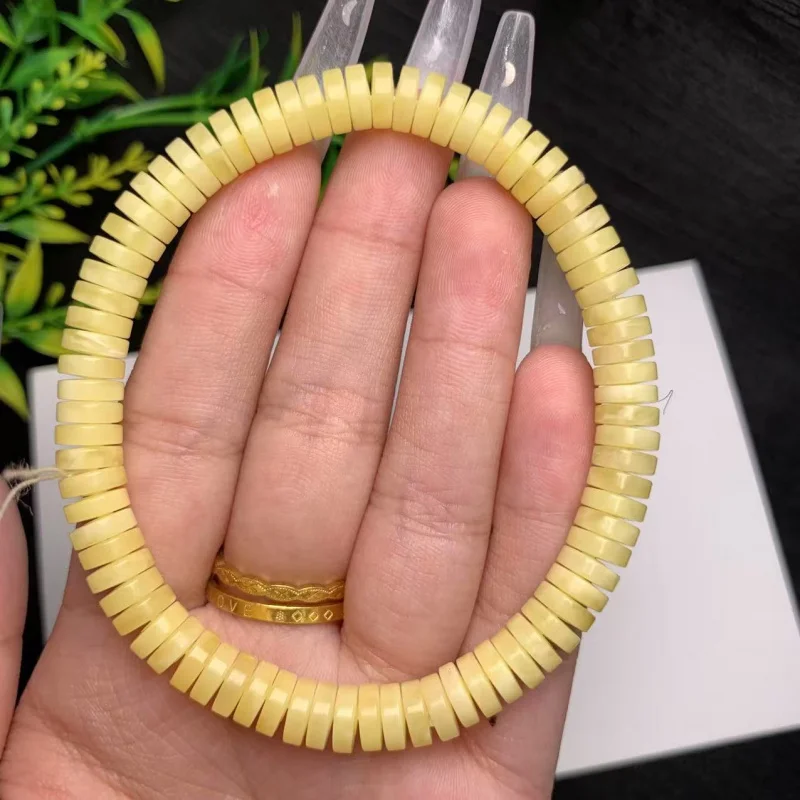 Natural Beeswax Thick Cut Tablet Bracelet Rich and Full Wax Texture Matching
Natural Beeswax Thick Cut Tablet Bracelet Rich and Full Wax Texture Matching