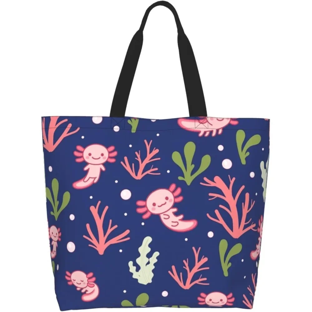 Cute Axolotl Bag Cloth Bags Reusable Handbag Large Capacity Handbag Suitable For Women And Men
Cute Axolotl Bag Cloth Bags Reusable Handbag Large Capacity Handbag Suitable For Women And Men
