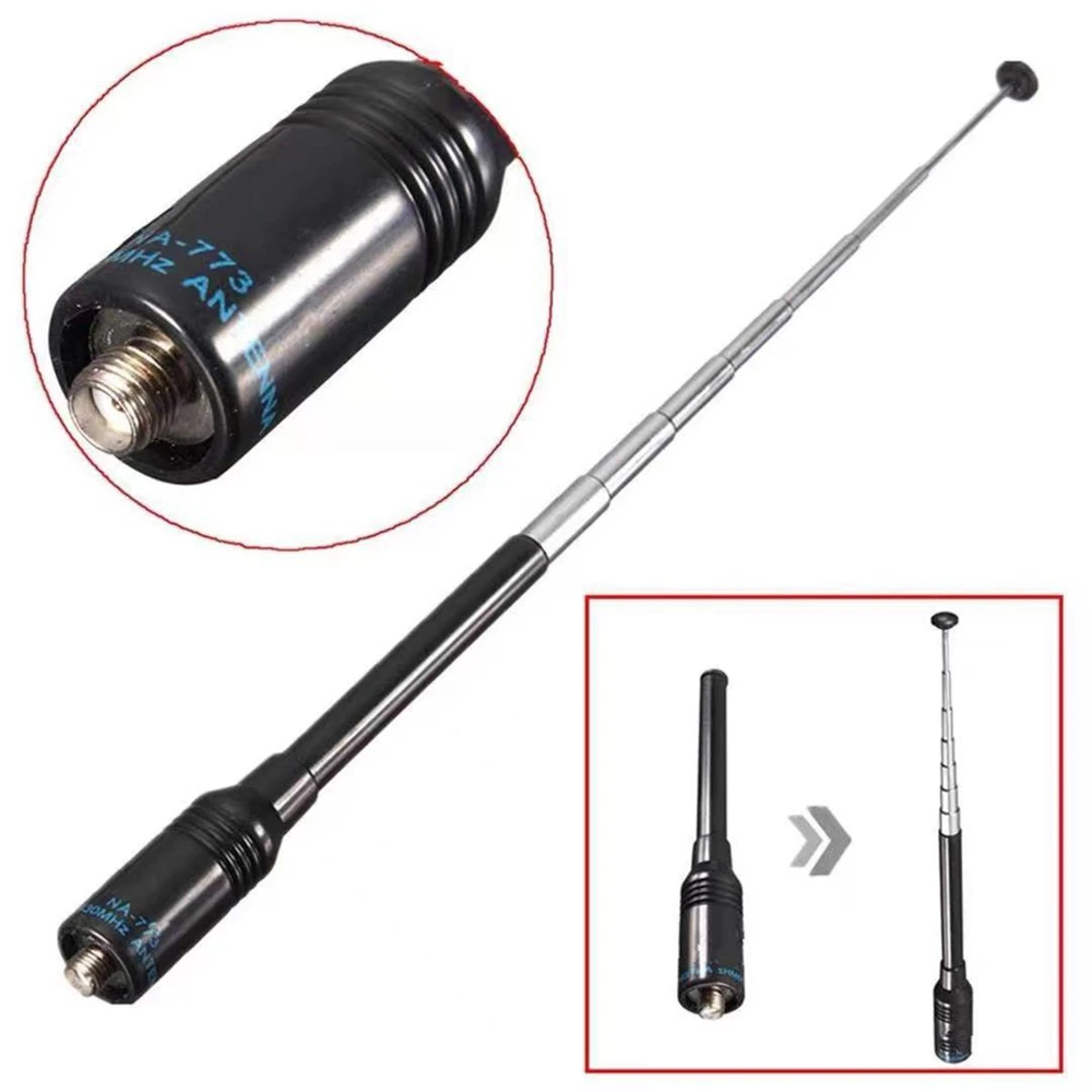 NA-773 SMA-F UHF+VHF Handheld Telescopic Antenna for BAOFENG UV-5R/82/B5/B6 888S
NA-773 SMA-F UHF+VHF Handheld Telescopic Antenna for BAOFENG UV-5R/82/B5/B6 888S
