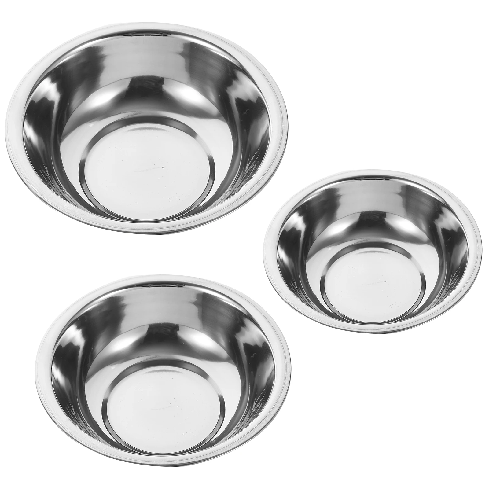 3 Pcs Stainless Steel Mixing Bowls 33CM Non Magnetic Kitchen Salad Basin Fruit Vegetable Rice Bowl Multi Functional Practical
3 Pcs Stainless Steel Mixing Bowls 33CM Non Magnetic Kitchen Salad Basin Fruit Vegetable Rice Bowl Multi Functional Practical
