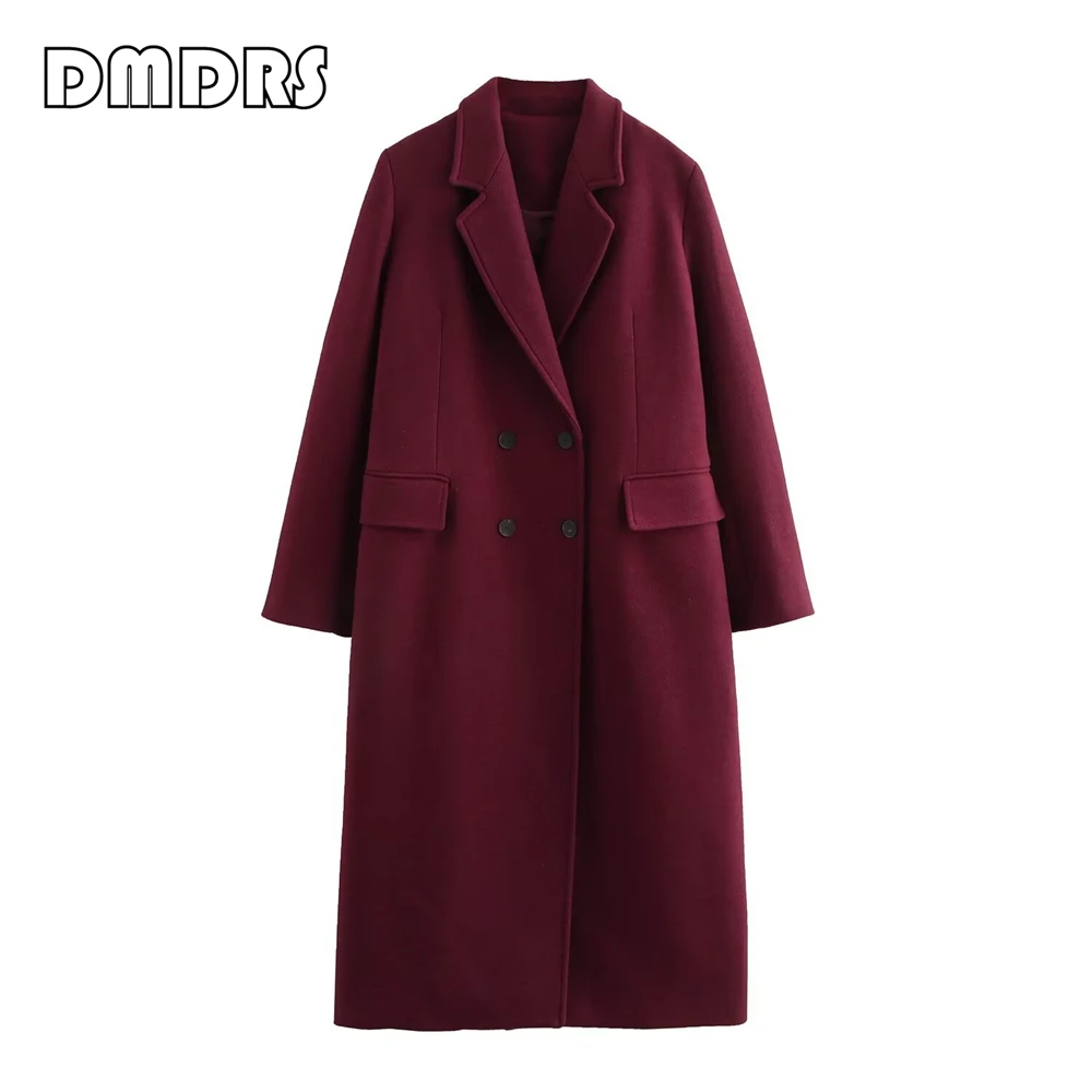Wine Red Long Suit Coat for Women, Vintage Double Breasted Warm Coat, Loose Fit Women's Spring Autumn Coat
Wine Red Long Suit Coat for Women, Vintage Double Breasted Warm Coat, Loose Fit Women's Spring Autumn Coat
