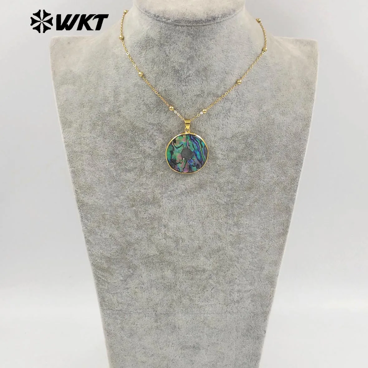 WT-JN313 New Coming Abalone Shell Round Shape Necklace With Real Gold Plated For Friends Engagement Dressing ACC
WT-JN313 New Coming Abalone Shell Round Shape Necklace With Real Gold Plated For Friends Engagement Dressing ACC