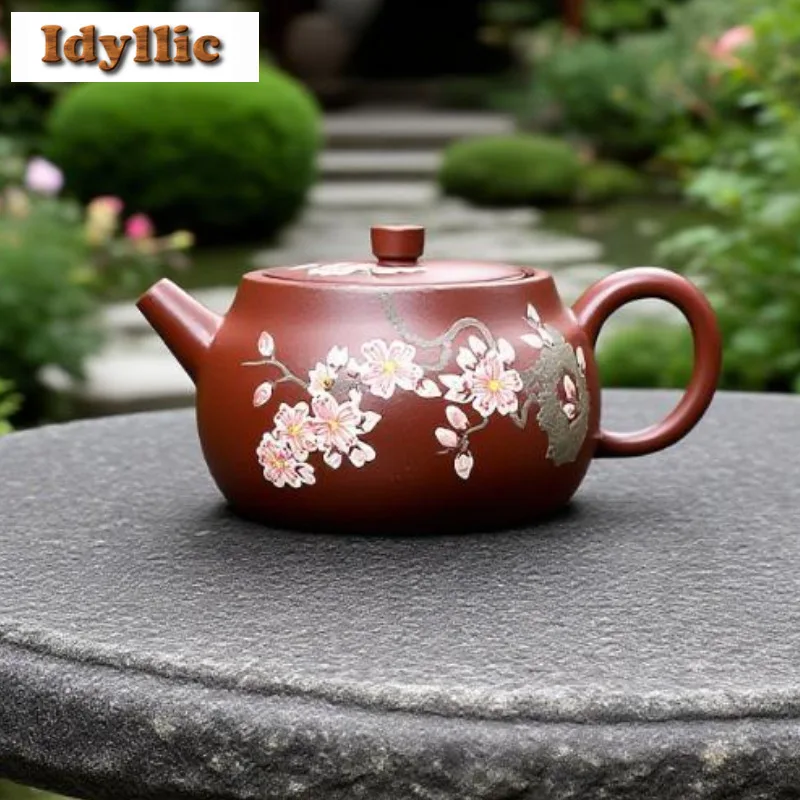 250ml Authentic Yixing Purple Clay Teapots Handmade Flat Well Fence Pot Raw Ore Dahongpao Mud Tea Making Kettle Zisha Tea Set
250ml Authentic Yixing Purple Clay Teapots Handmade Flat Well Fence Pot Raw Ore Dahongpao Mud Tea Making Kettle Zisha Tea Set