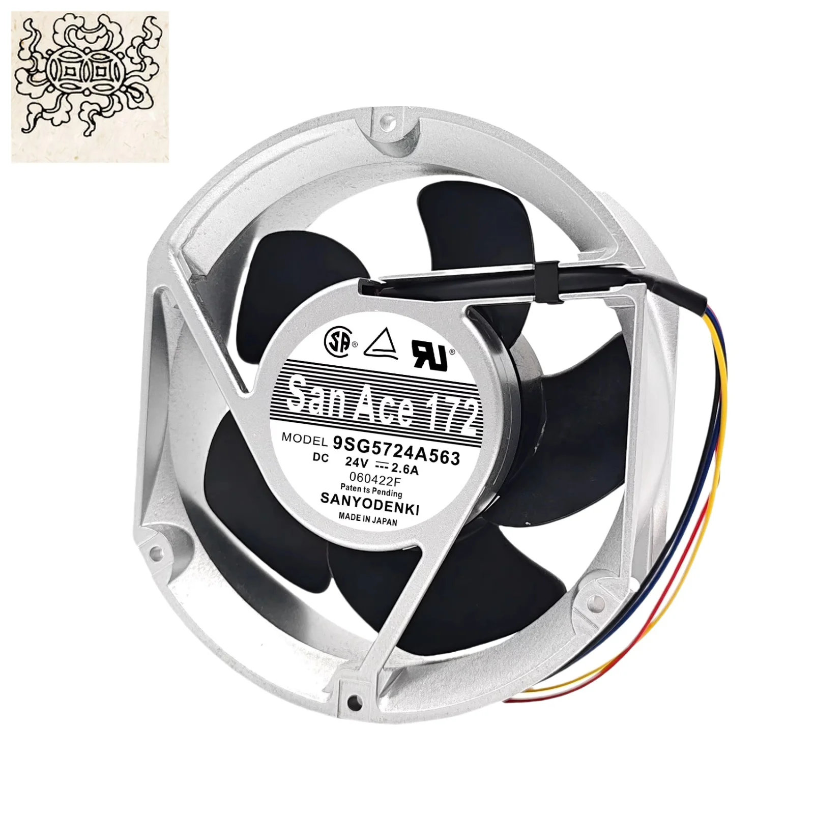 Jinlingge for Original Sanyo San Ace 172 9SG5724A563 24V 2.6A High-Cooling Inverter - 172x150x51mm, 3724RPM, 62.4W, Industri
Jinlingge for Original Sanyo San Ace 172 9SG5724A563 24V 2.6A High-Cooling Inverter - 172x150x51mm, 3724RPM, 62.4W, Industri