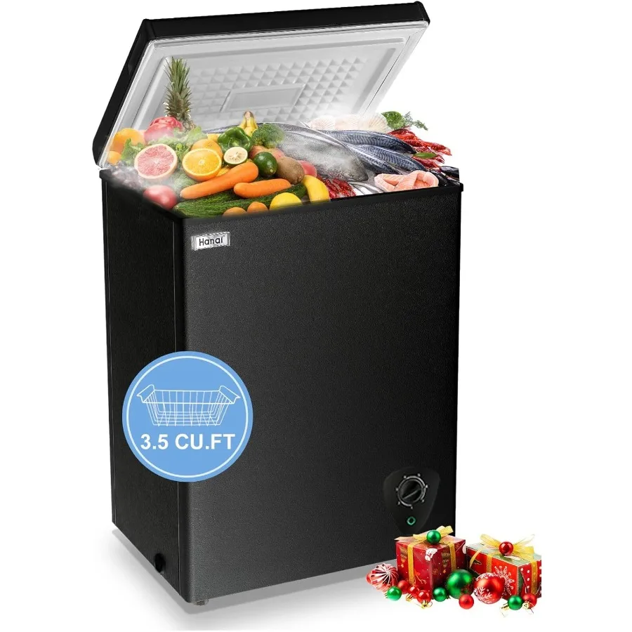 Chest Freezer 3.5 Cu.Ft Black Small Deep Freezer with Adjustable Temperature Control for Basement Apartment Kitchen Business St
Chest Freezer 3.5 Cu.Ft Black Small Deep Freezer with Adjustable Temperature Control for Basement Apartment Kitchen Business St