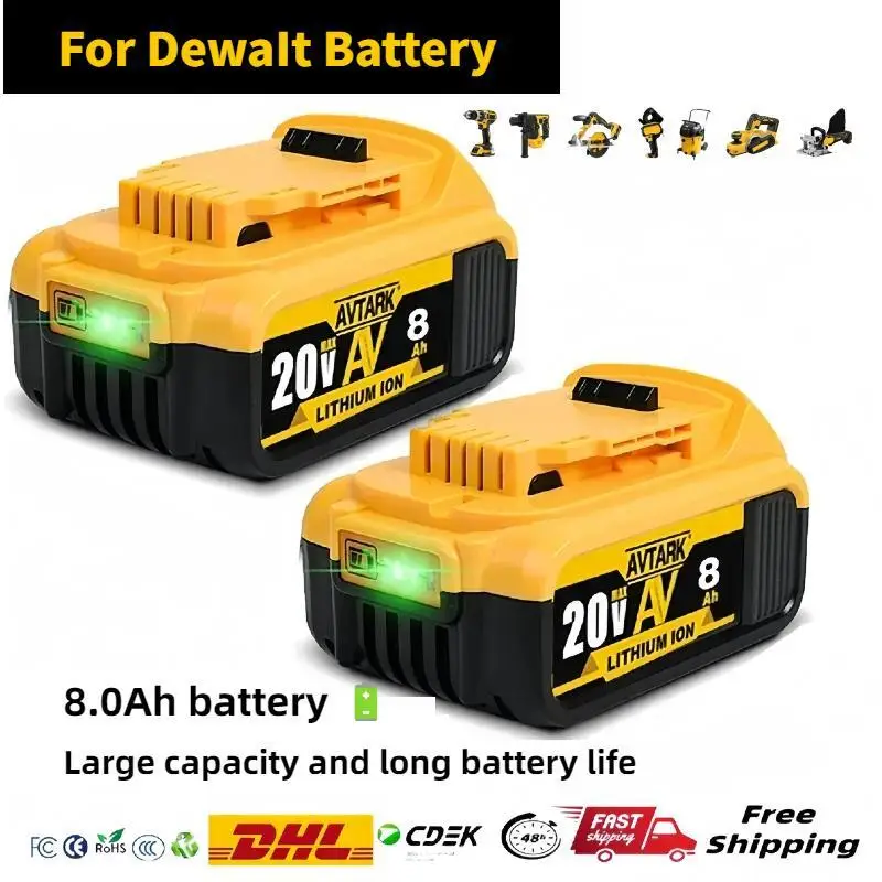 Оригинальный литиевый сменный аккумулятор DCB200 20 в 8000 мАч для Dewalt 18 в DCB184 DCB200 DCB182 DCB180 DCB181 DCB182 DCB201 DCB206
Оригинальный литиевый сменный аккумулятор DCB200 20 в 8000 мАч для Dewalt 18 в DCB184 DCB200 DCB182 DCB180 DCB181 DCB182 DCB201 DCB206