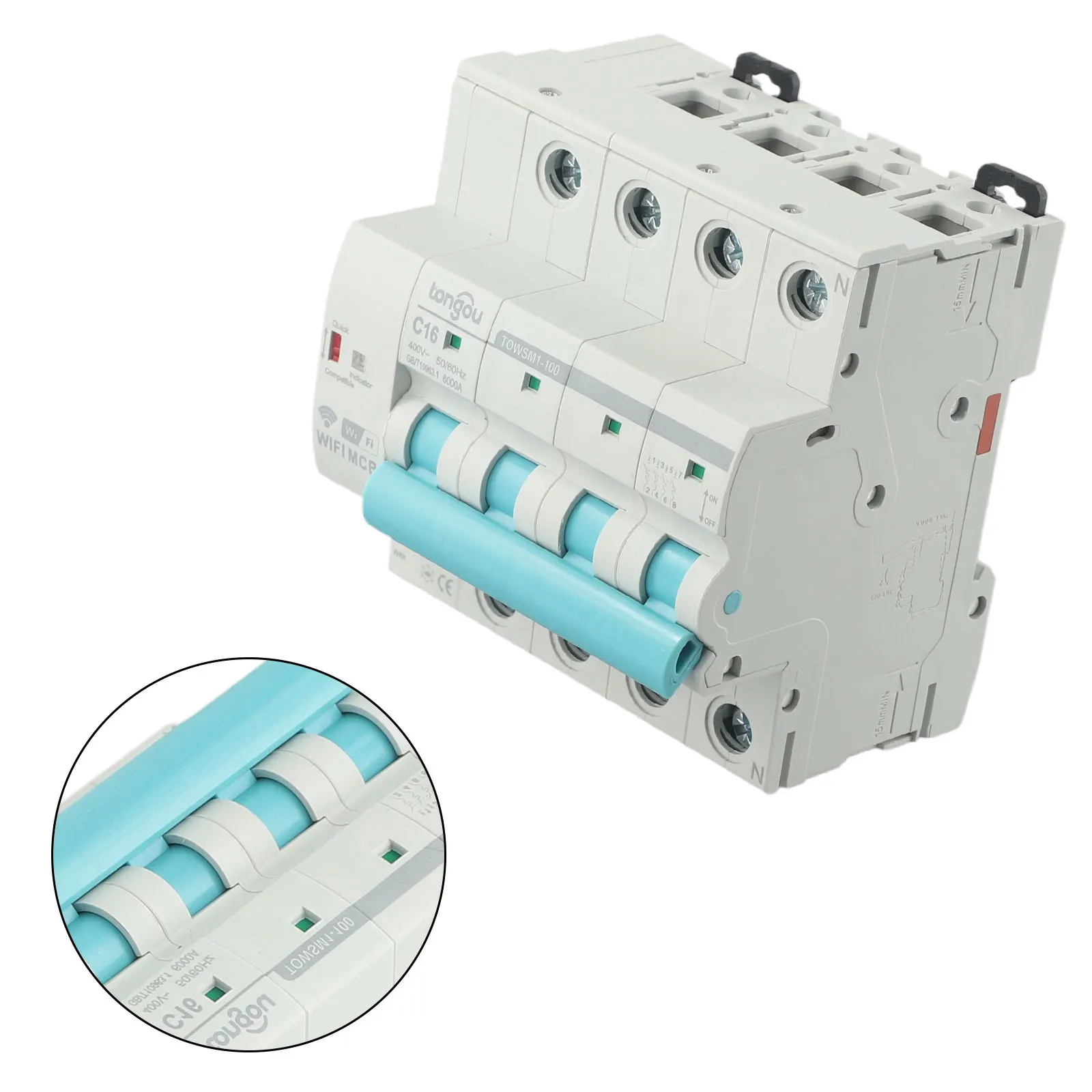 Smart WIFI Circuit Breaker with Automatic Reclosing Time Delay Switch On/Off Overvoltage and Undervoltage Protection
Smart WIFI Circuit Breaker with Automatic Reclosing Time Delay Switch On/Off Overvoltage and Undervoltage Protection