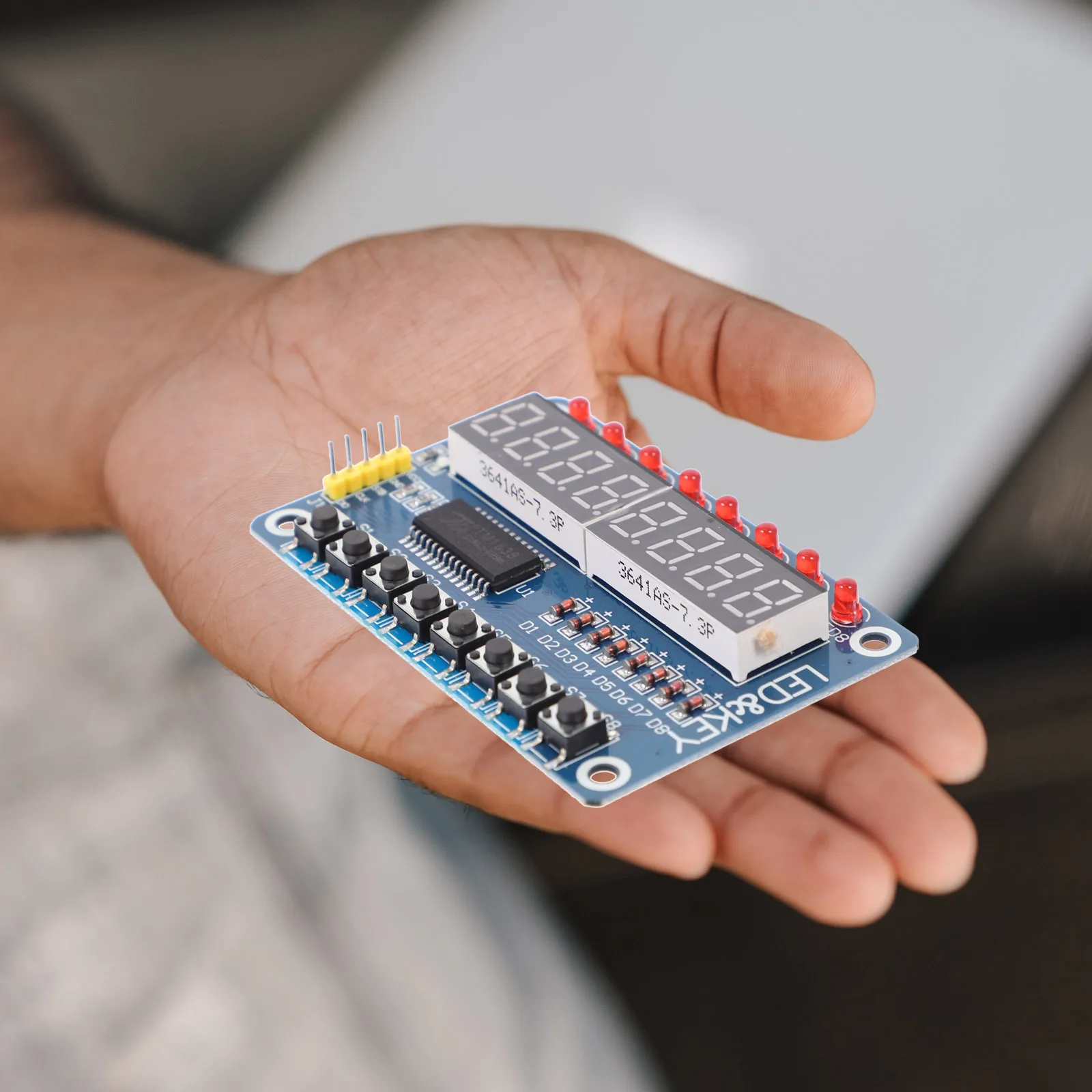 4pcs 8-Bit Led Display Module Digital Tube 8 Keys Tm1638 Microcontroller Drive High Voltage Scan Circuit For Mcu Projects
4pcs 8-Bit Led Display Module Digital Tube 8 Keys Tm1638 Microcontroller Drive High Voltage Scan Circuit For Mcu Projects