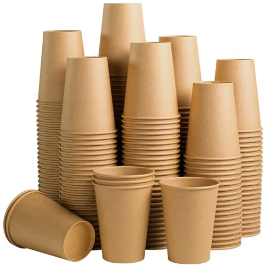 180 Pack 12 OZ Paper Cups, Brown Kraft Disposable Paper Coffee Cups 12 oz, Unbleached Paper Cups for Hot/Cold Beverage Party, P
180 Pack 12 OZ Paper Cups, Brown Kraft Disposable Paper Coffee Cups 12 oz, Unbleached Paper Cups for Hot/Cold Beverage Party, P