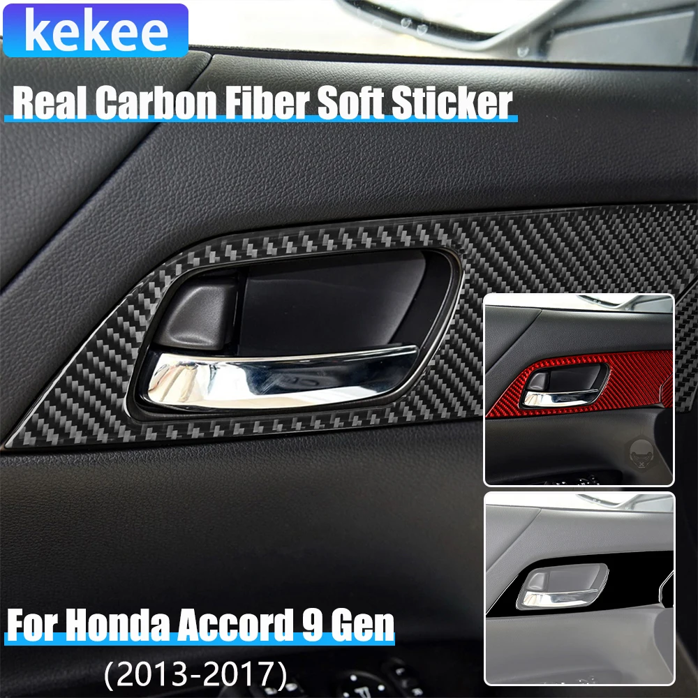 Real Carbon Fiber Car Accessories Door Handle Decorative Panel Cover Soft Sticker For Honda Accord 9th Gen 2014 2015 2016 2017
Real Carbon Fiber Car Accessories Door Handle Decorative Panel Cover Soft Sticker For Honda Accord 9th Gen 2014 2015 2016 2017