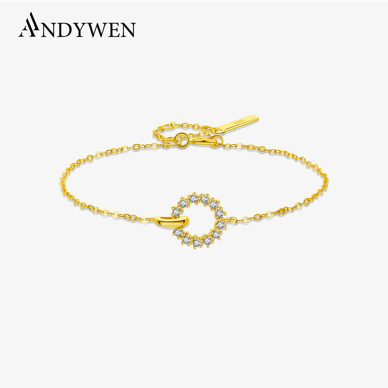 ANDYWEN New 925 Sterling Silver Circle Charm Chain Bracelet Women Luxury Zircon 2025 Trendy Shiny Crystal Fine Wedding Jewelry
ANDYWEN New 925 Sterling Silver Circle Charm Chain Bracelet Women Luxury Zircon 2025 Trendy Shiny Crystal Fine Wedding Jewelry