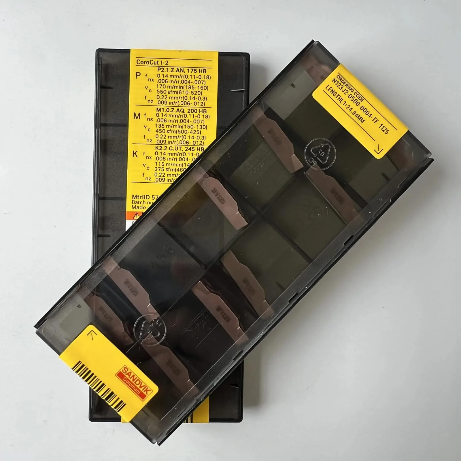 Original SANDVIK / N123J2-0500-0004-TF 1125 / Hard alloy blade tool 10 Pcs
Original SANDVIK / N123J2-0500-0004-TF 1125 / Hard alloy blade tool 10 Pcs