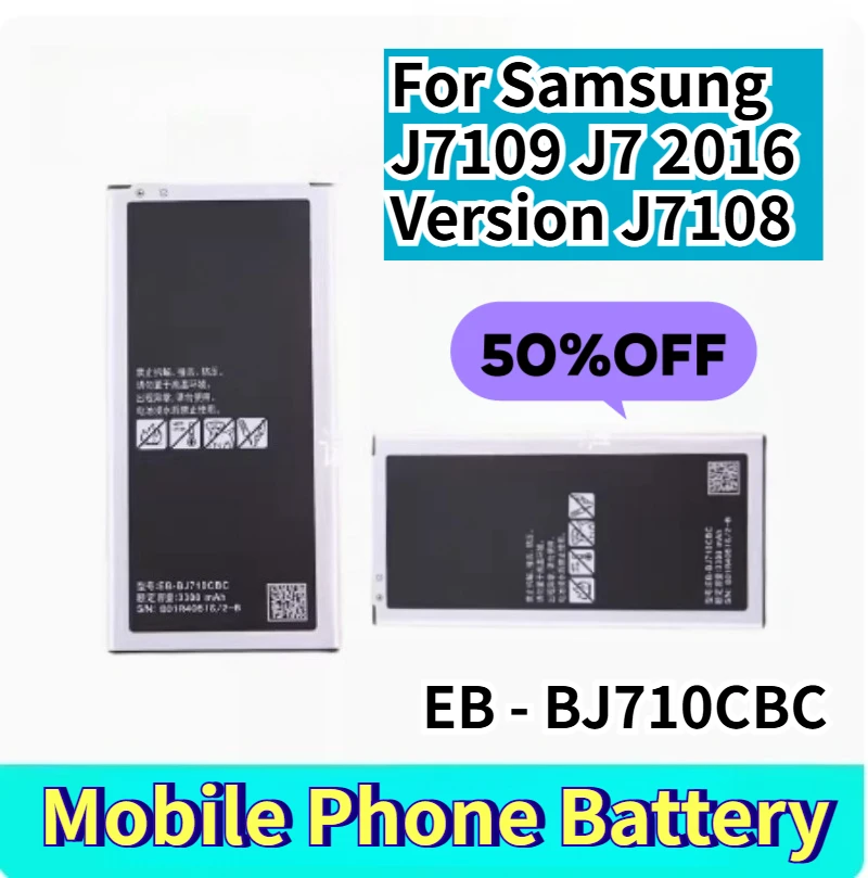 Аккумулятор EB-BJ710CBC для мобильного телефона Samsung J7109 J7 2016 года выпуска J7108
Аккумулятор EB-BJ710CBC для мобильного телефона Samsung J7109 J7 2016 года выпуска J7108