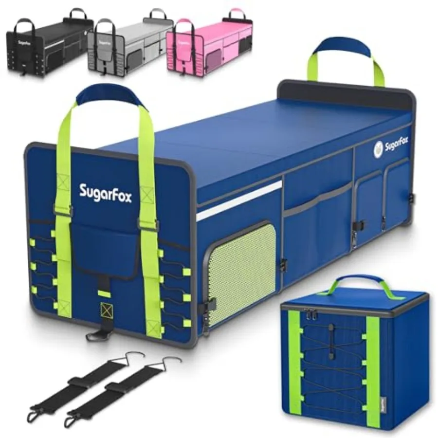 Bold Color Block Trunk Organizer 95L, 35"x13.8"x11.8" Dedicated Shoe Storage and 26L Ice Pack Foldable for SUV/Car/Jeep Car Acc
Bold Color Block Trunk Organizer 95L, 35"x13.8"x11.8" Dedicated Shoe Storage and 26L Ice Pack Foldable for SUV/Car/Jeep Car Acc