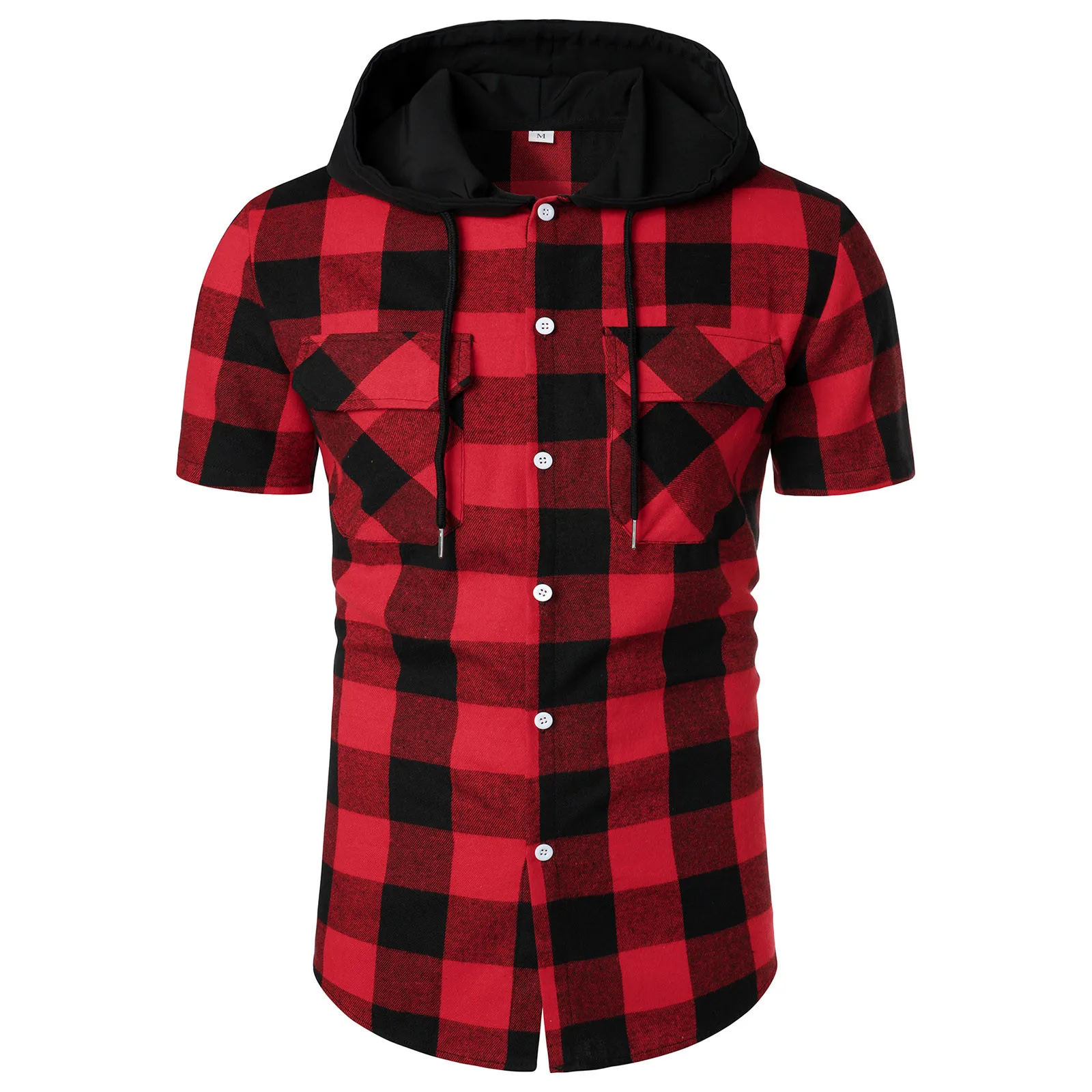 Mens Beachwear Short Blouse Mens Casual T Shirts Men Casual Plaid Print Shirt Hooded Collar Short Sleeve Shirt Blouse
Mens Beachwear Short Blouse Mens Casual T Shirts Men Casual Plaid Print Shirt Hooded Collar Short Sleeve Shirt Blouse