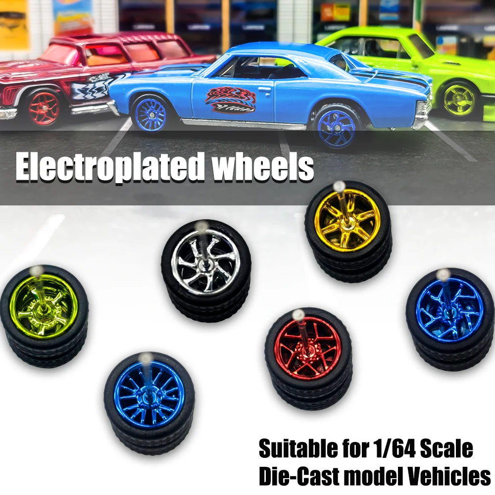 Kicarmod 1/64 Electroplated Wheels for Diecast Model Cars with Rubber Printing Tires Diameter 0.43In (5 Sets for 5 Cars)
Kicarmod 1/64 Electroplated Wheels for Diecast Model Cars with Rubber Printing Tires Diameter 0.43In (5 Sets for 5 Cars)