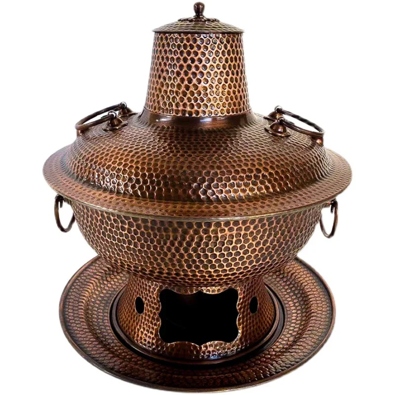 Extra thick charcoal copper hot pot mandarin duck pure copper old-fashioned hot pot hammer point retro copper hot pot shabu
Extra thick charcoal copper hot pot mandarin duck pure copper old-fashioned hot pot hammer point retro copper hot pot shabu